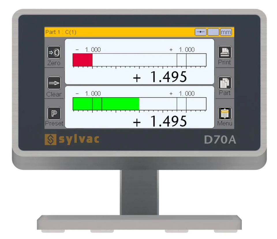 Wyświetlacz D70A z przetwornikiem pneumatycznym (2 kanałowy)